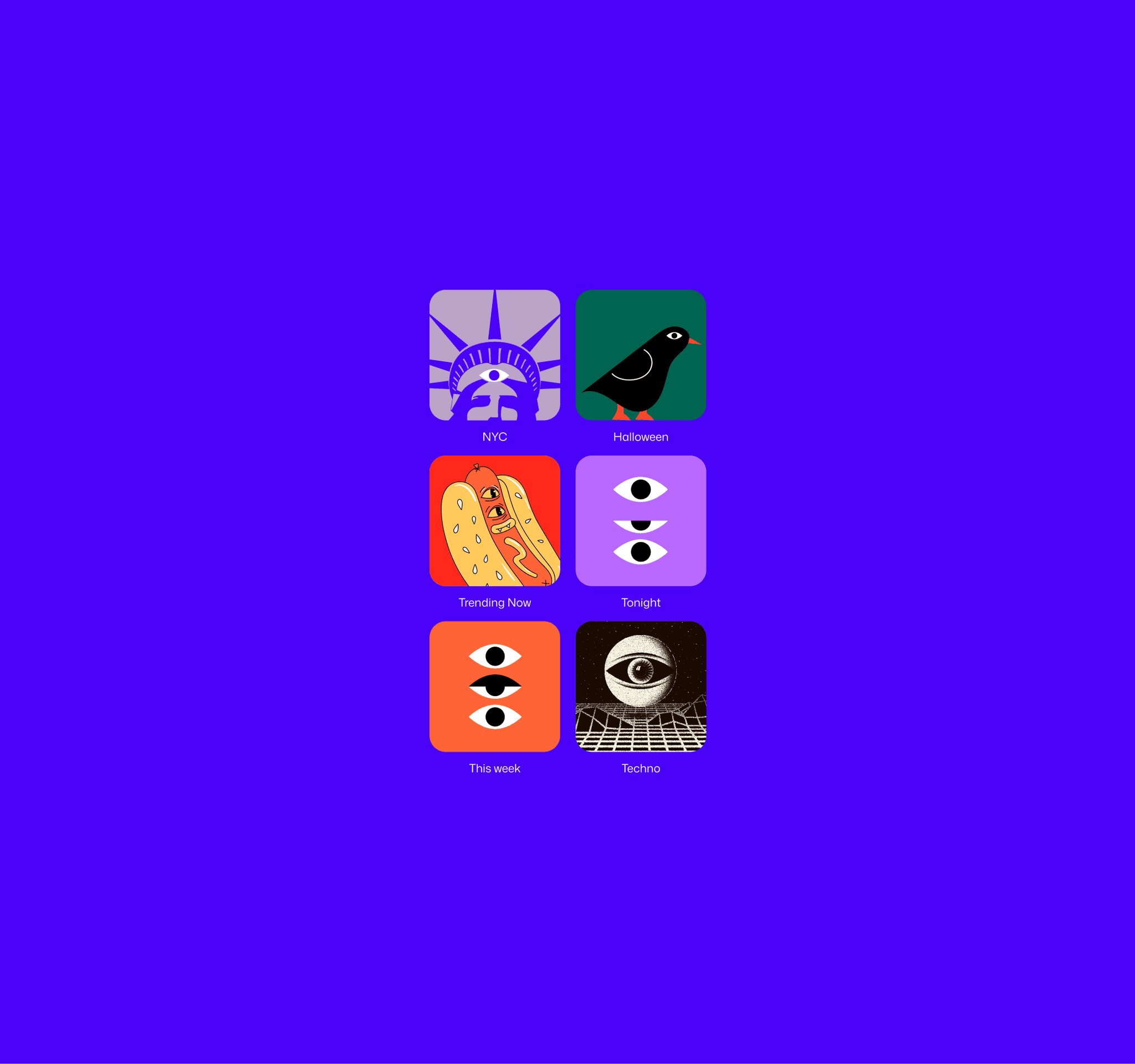 Colorful Getin visual identity and icon explorations